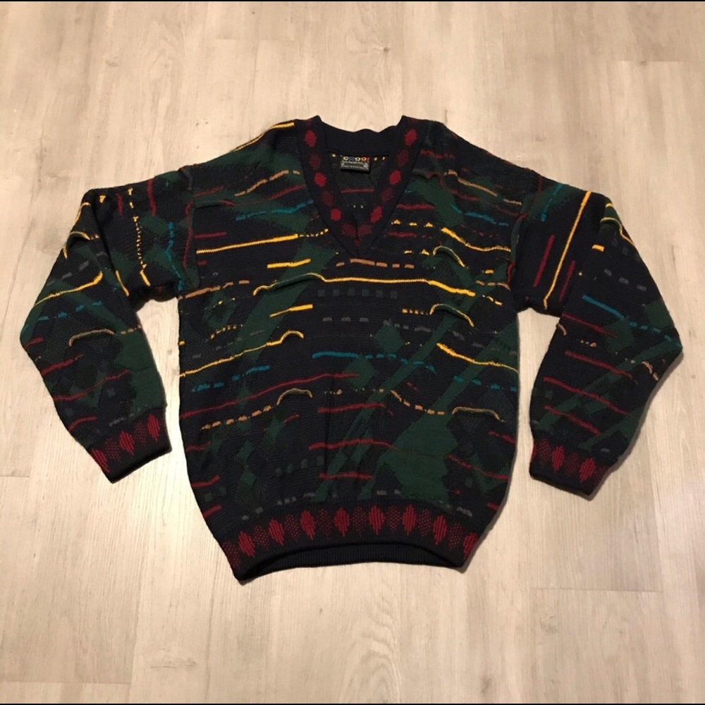Vintage Coogi Australia Made Pure Wool Sweater